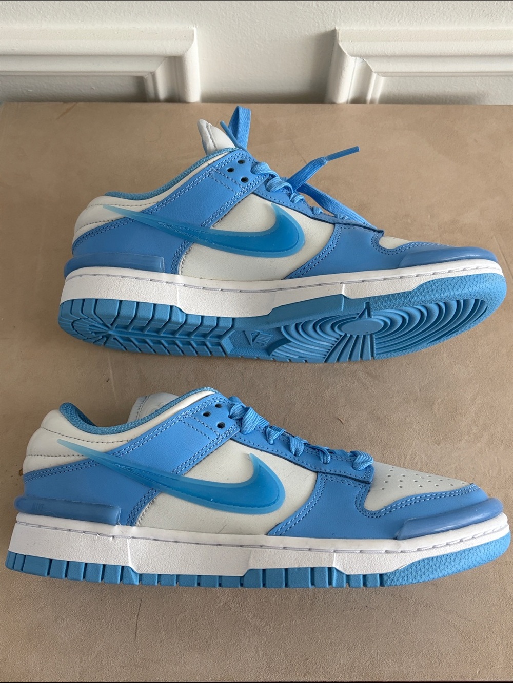 Nike Light Blue and White Sneakers
